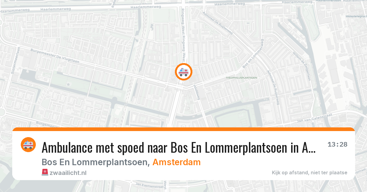 Ambulance met spoed naar Bos En Lommerplantsoen in Amsterdam — 4 jul 2026