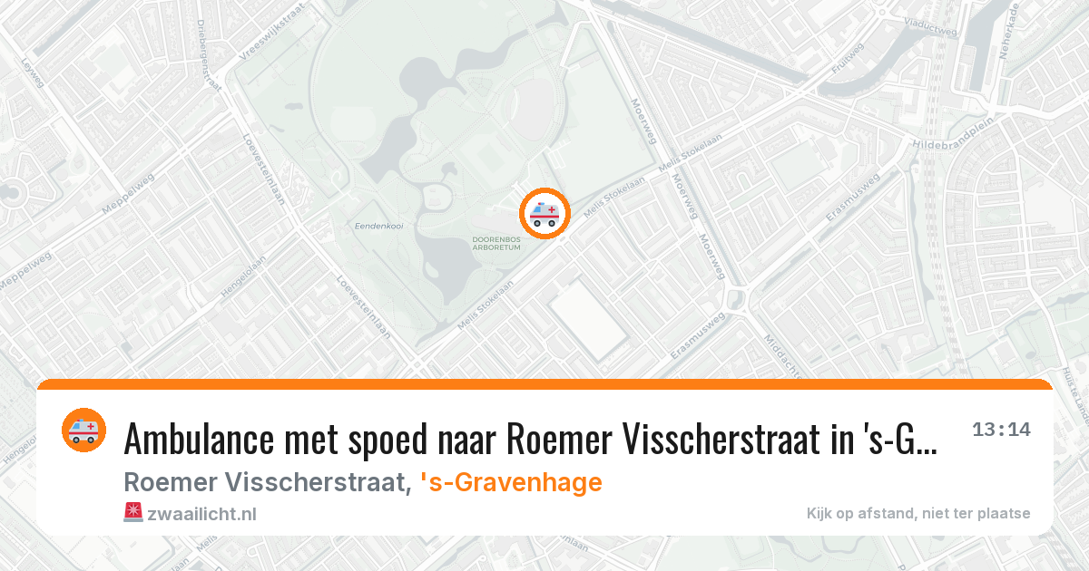 Ambulance met spoed naar Roemer Visscherstraat in 's-Gravenhage — 31 jul 2026