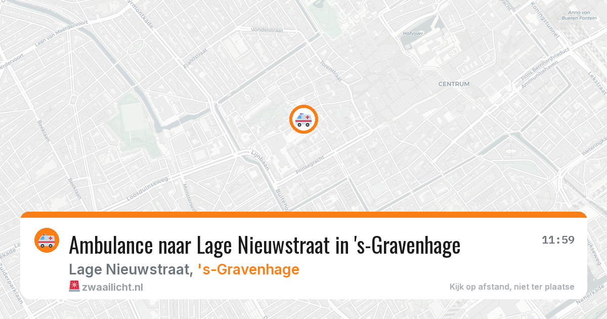 Ambulance naar Lage Nieuwstraat in 's-Gravenhage — 21 jul 2026