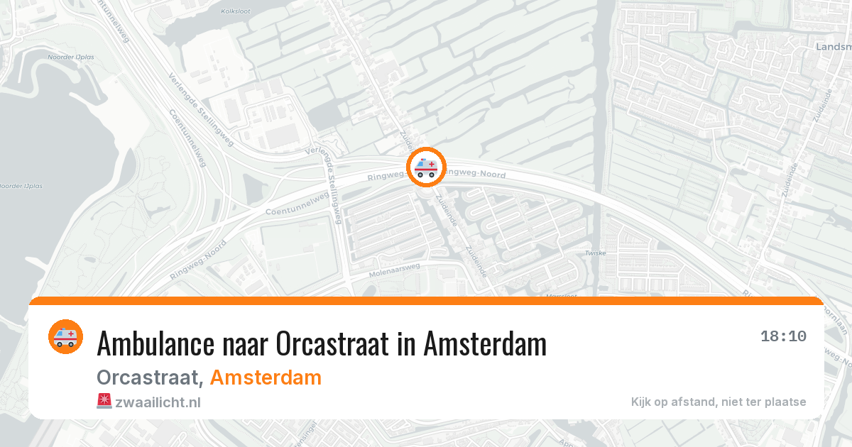 Ambulance naar Orcastraat in Amsterdam — 26 jun 2026