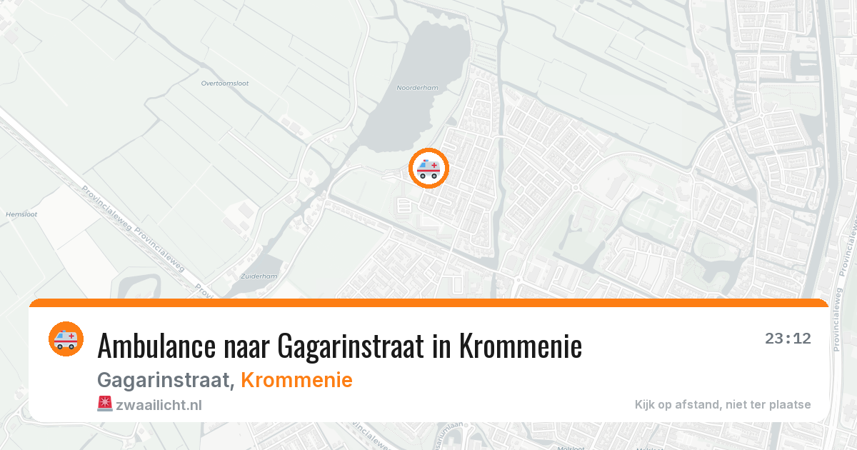 Ambulance naar Gagarinstraat in Krommenie — 13 apr 2026