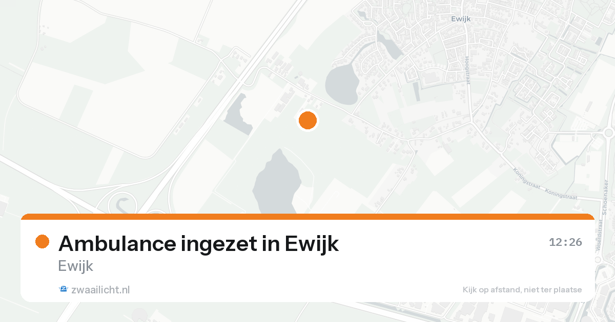 Ambulance ingezet in Ewijk — 24 aug 2026