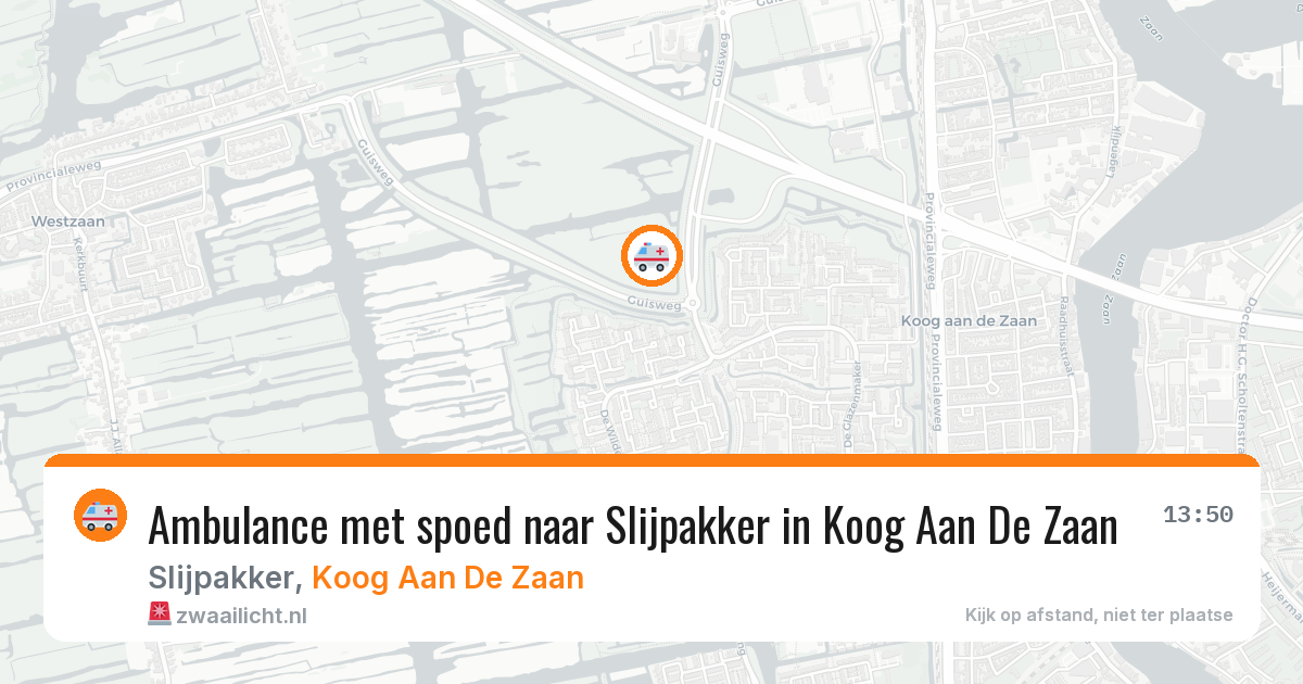 Ambulance met spoed naar Slijpakker in Koog Aan De Zaan — 1 mei 2026