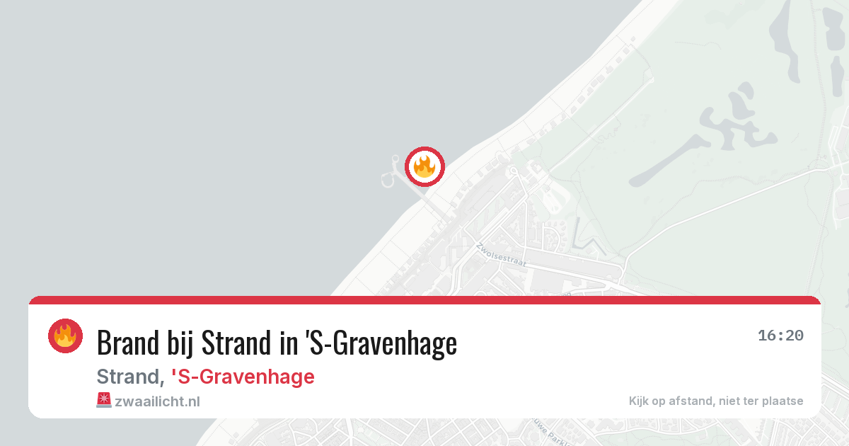 Brand bij Strand in 'S-Gravenhage — 14 aug 2026