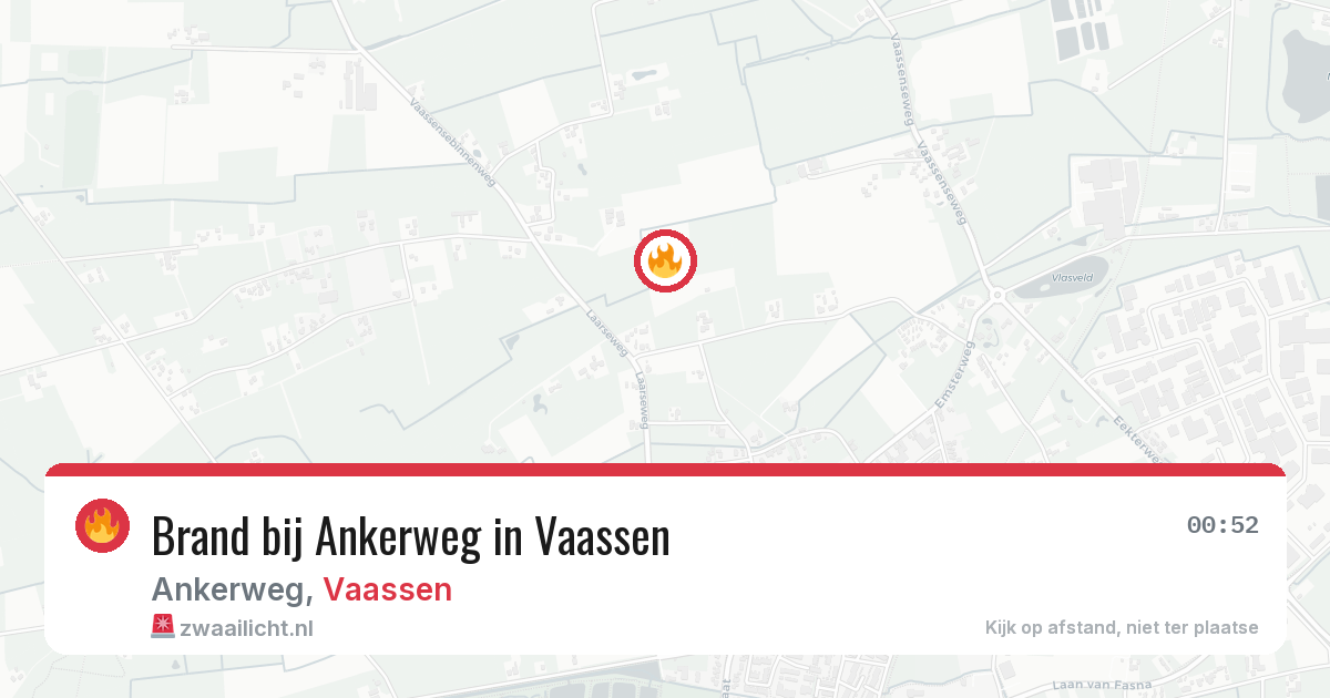 Brand bij Ankerweg in Vaassen — 19 jun 2026