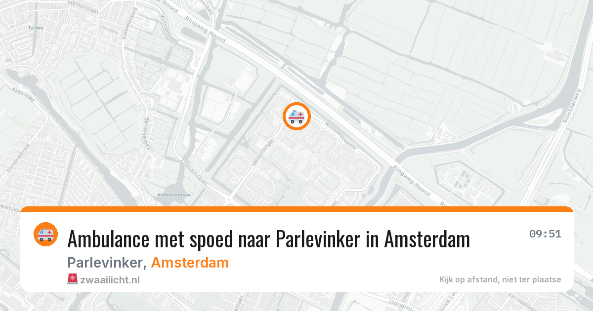 Ambulance met spoed naar Parlevinker in Amsterdam — 7 jul 2026