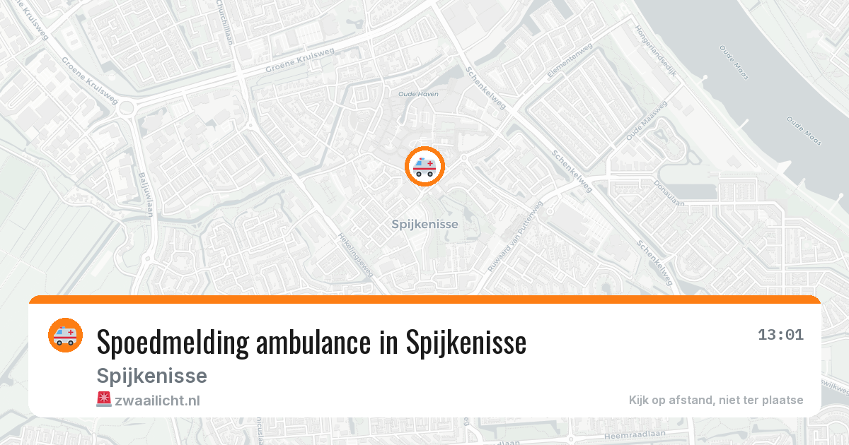 Spoedmelding ambulance in Spijkenisse — 9 jun 2026