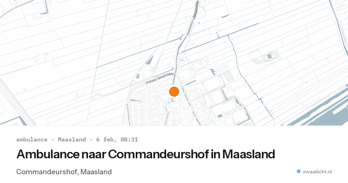 Ambulance naar Commandeurshof in Maasland — 6 feb 2026