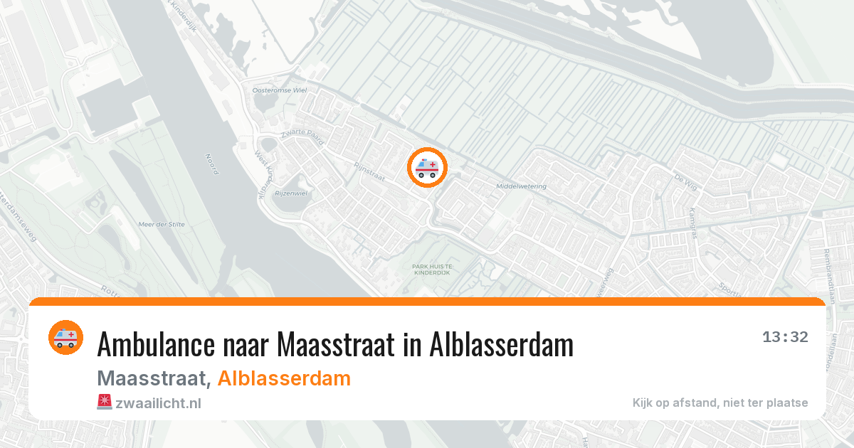 Ambulance naar Maasstraat in Alblasserdam — 2 jul 2026