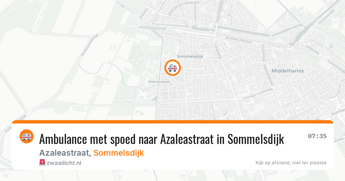 Ambulance met spoed naar Azaleastraat in Sommelsdijk — 6 mei 2026