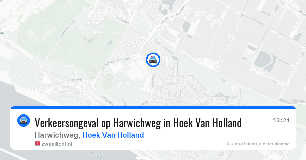 Verkeersongeval op Harwichweg in Hoek Van Holland — 26 jun 2026