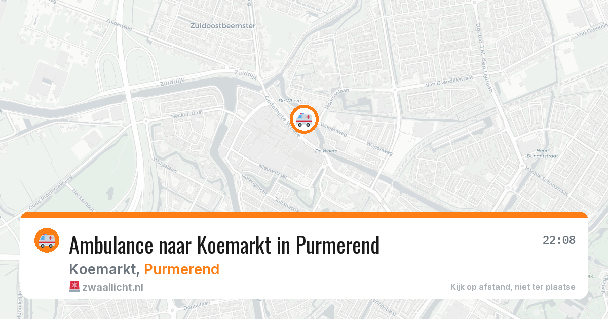 Ambulance naar Koemarkt in Purmerend — 5 apr 2026