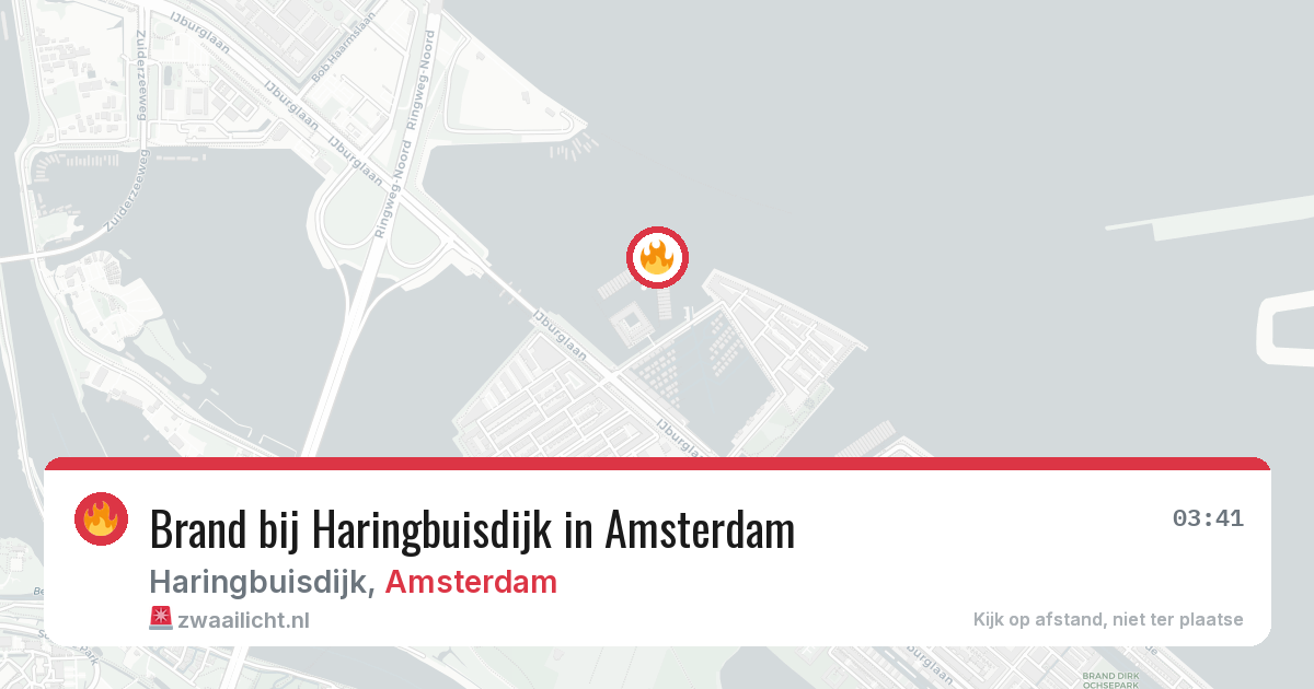 Brand bij Haringbuisdijk in Amsterdam — 13 aug 2026