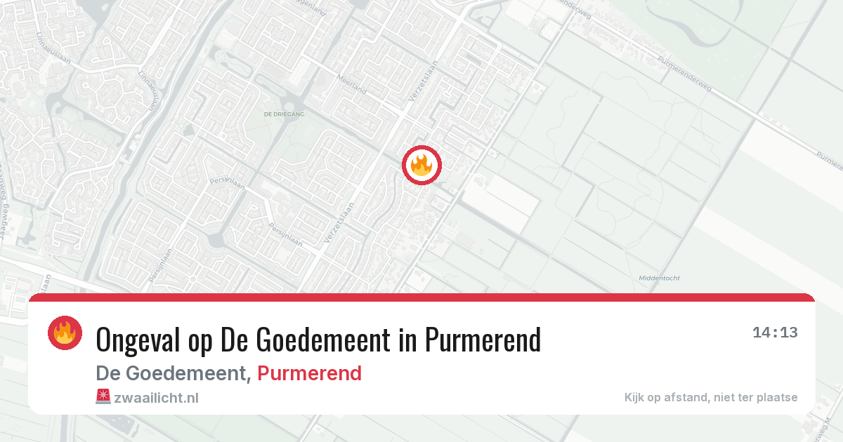 Ongeval op De Goedemeent in Purmerend — 12 aug 2026