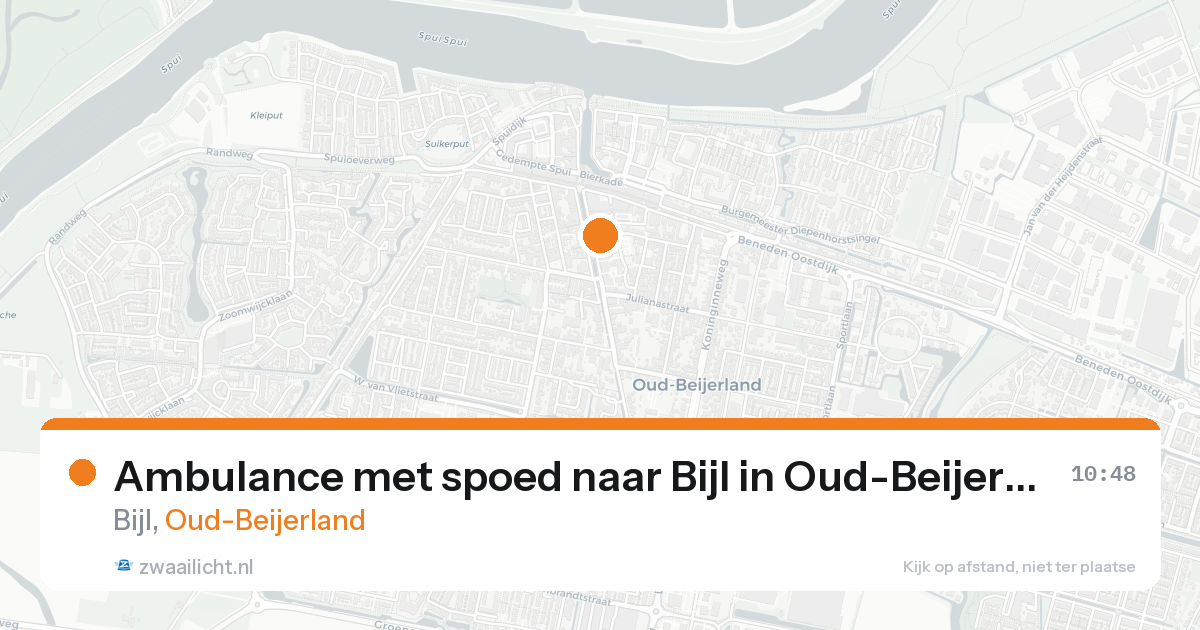 Ambulance met spoed naar Bijl in Oud-Beijerland — 20 aug 2026
