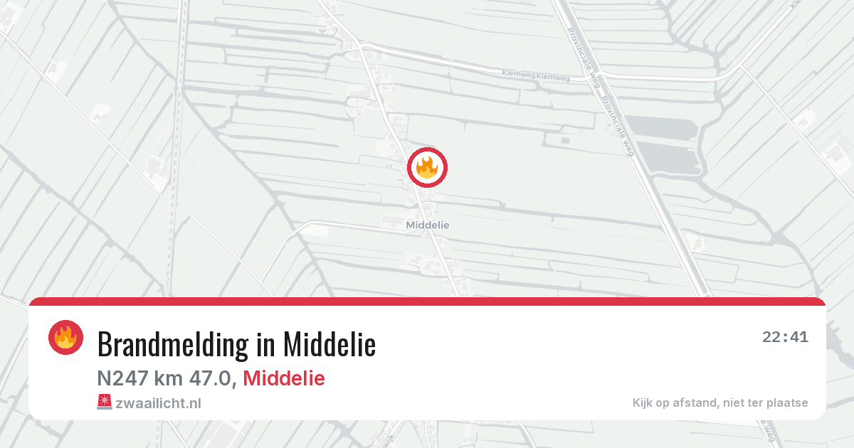Brandmelding in Middelie — 24 mrt 2026