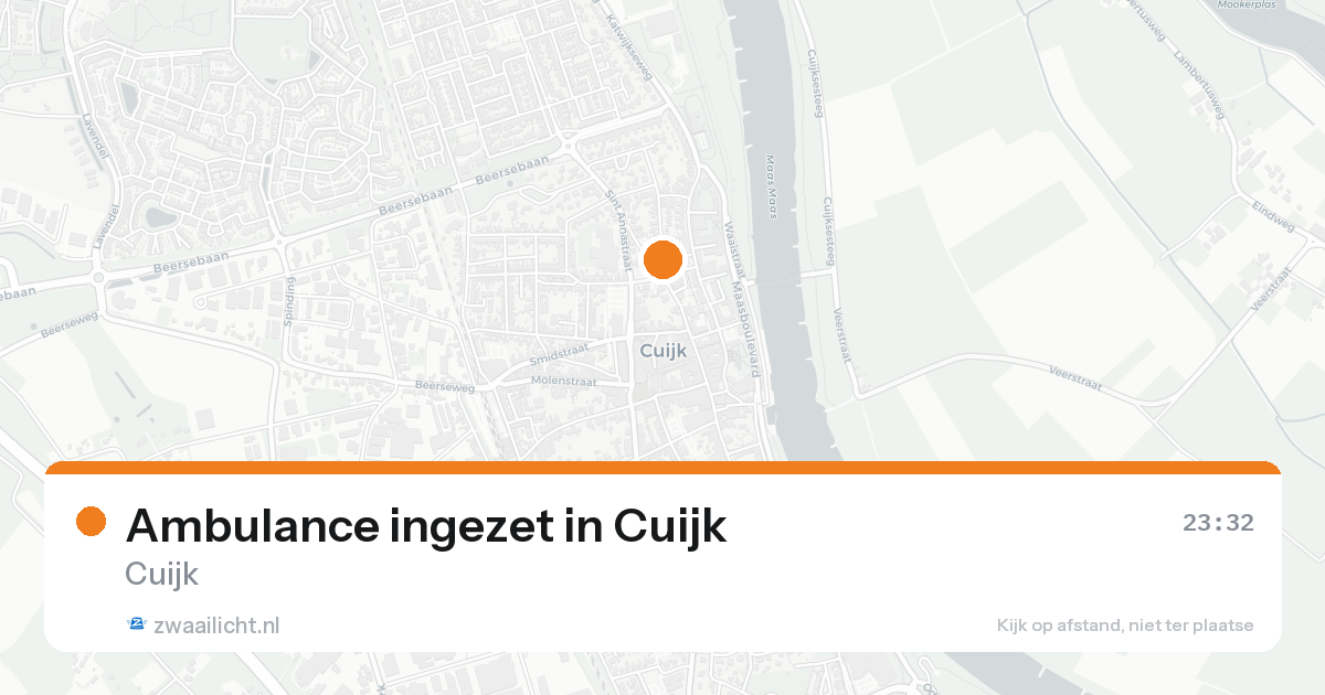 Ambulance ingezet in Cuijk — 7 feb 2026