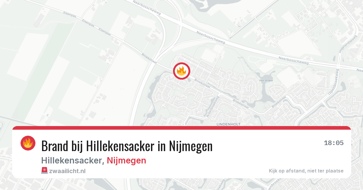 Brand bij Hillekensacker in Nijmegen — 23 mrt 2026