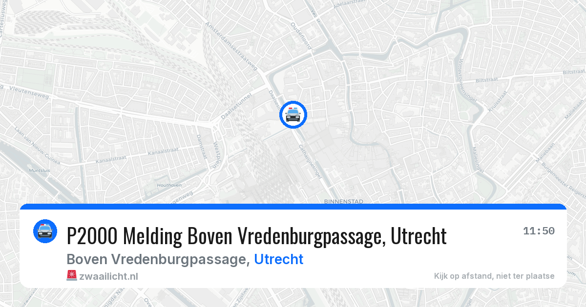 P2000 Melding Boven Vredenburgpassage, Utrecht — 5 jun 2026
