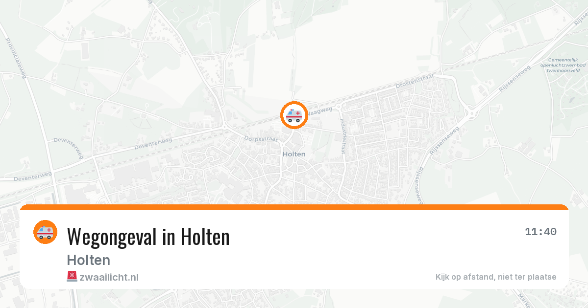 Wegongeval in Holten — 27 jun 2026