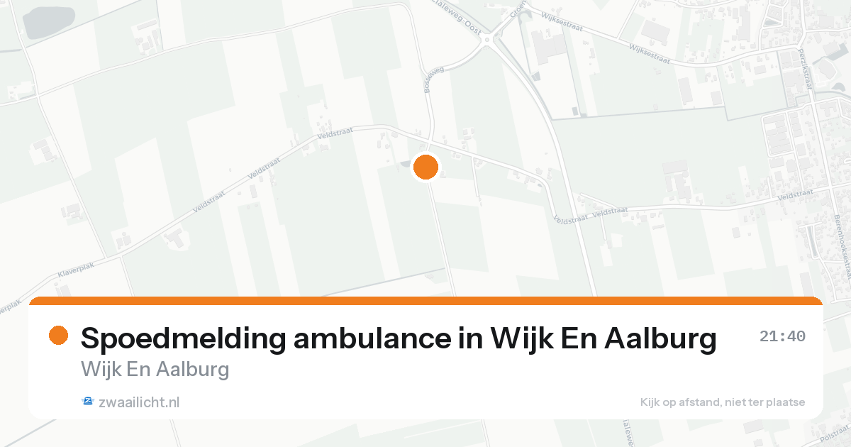 Spoedmelding ambulance in Wijk En Aalburg — 16 aug 2026
