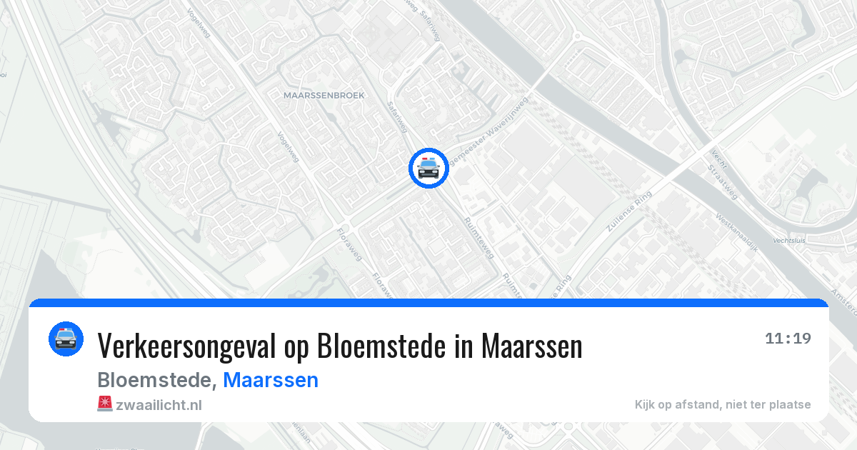 Verkeersongeval op Bloemstede in Maarssen — 3 aug 2026