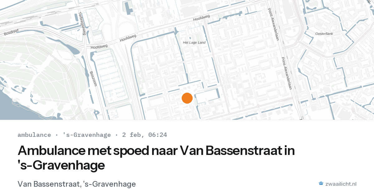 Ambulance met spoed naar Van Bassenstraat in 's-Gravenhage — 2 feb 2026