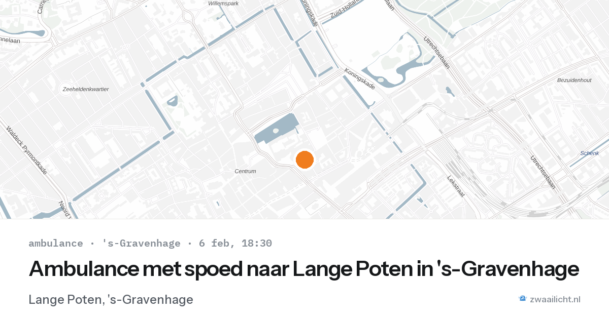 Ambulance met spoed naar Lange Poten in 's-Gravenhage — 6 feb 2026