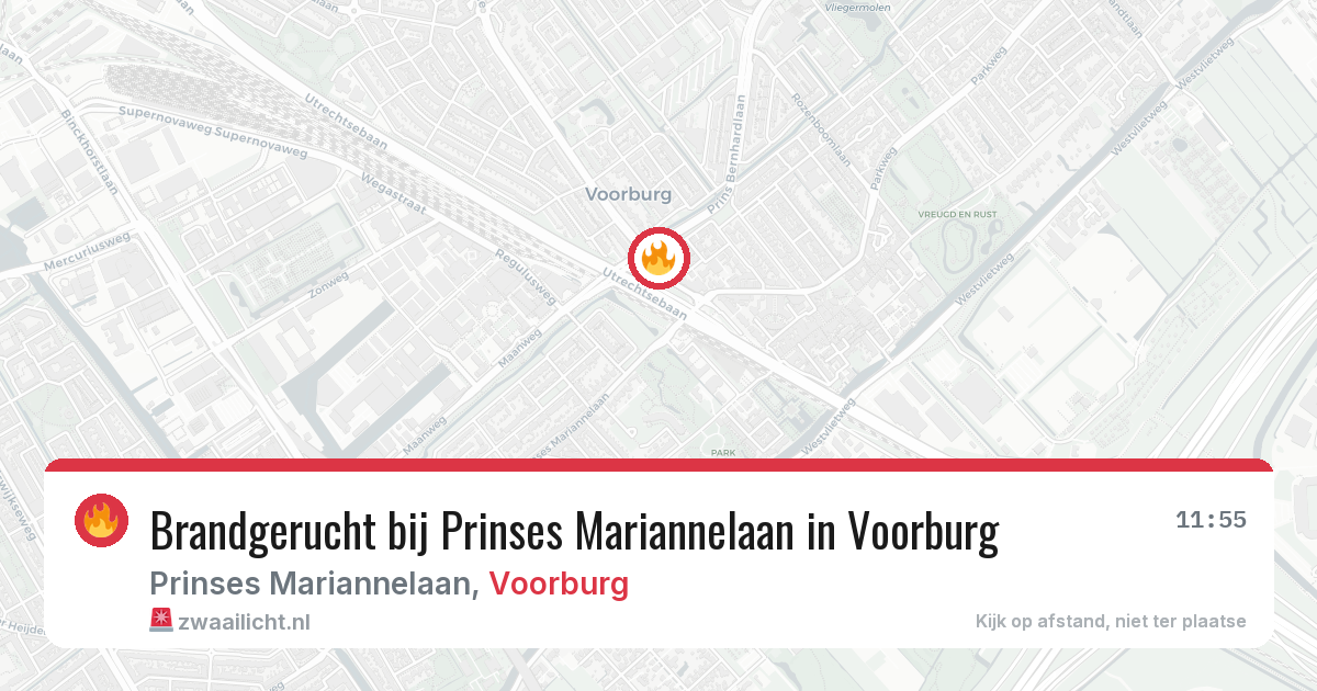 Brandgerucht bij Prinses Mariannelaan in Voorburg — 8 mei 2026