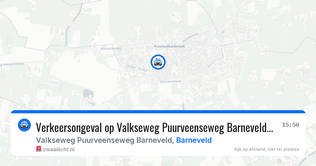 Verkeersongeval op Valkseweg Puurveenseweg Barneveld in Barneveld — 2 mrt 2026