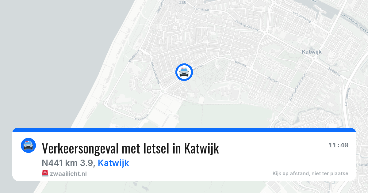 Verkeersongeval met letsel in Katwijk — 7 aug 2026