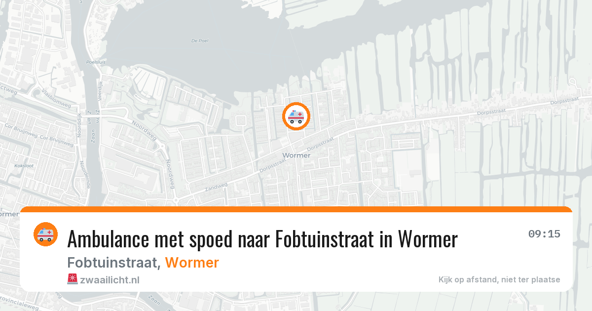 Ambulance met spoed naar Fobtuinstraat in Wormer — 6 mei 2026