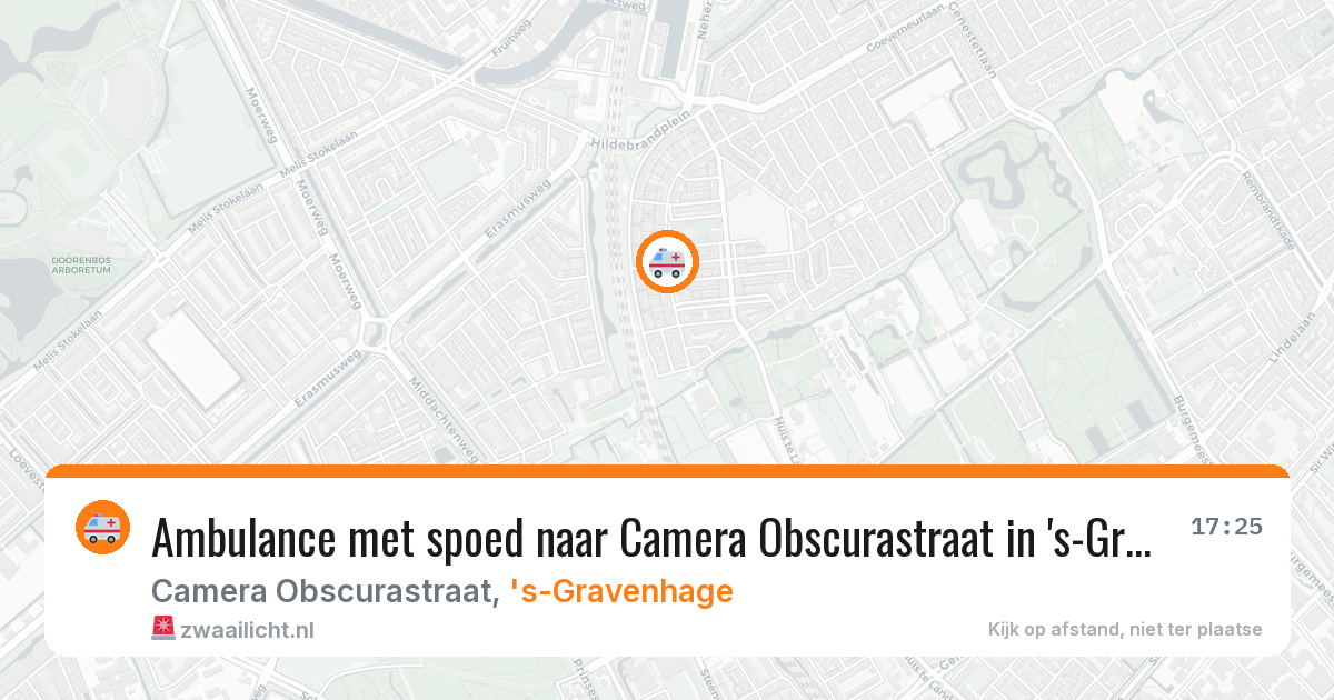 Ambulance met spoed naar Camera Obscurastraat in 's-Gravenhage — 22 jun 2026