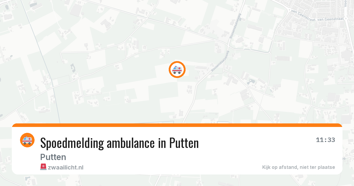 Spoedmelding ambulance in Putten — 14 aug 2026