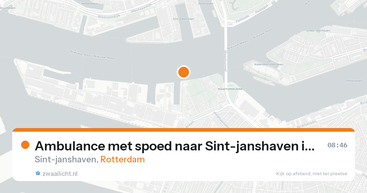 Ambulance met spoed naar Sint-janshaven in Rotterdam — 17 aug 2026