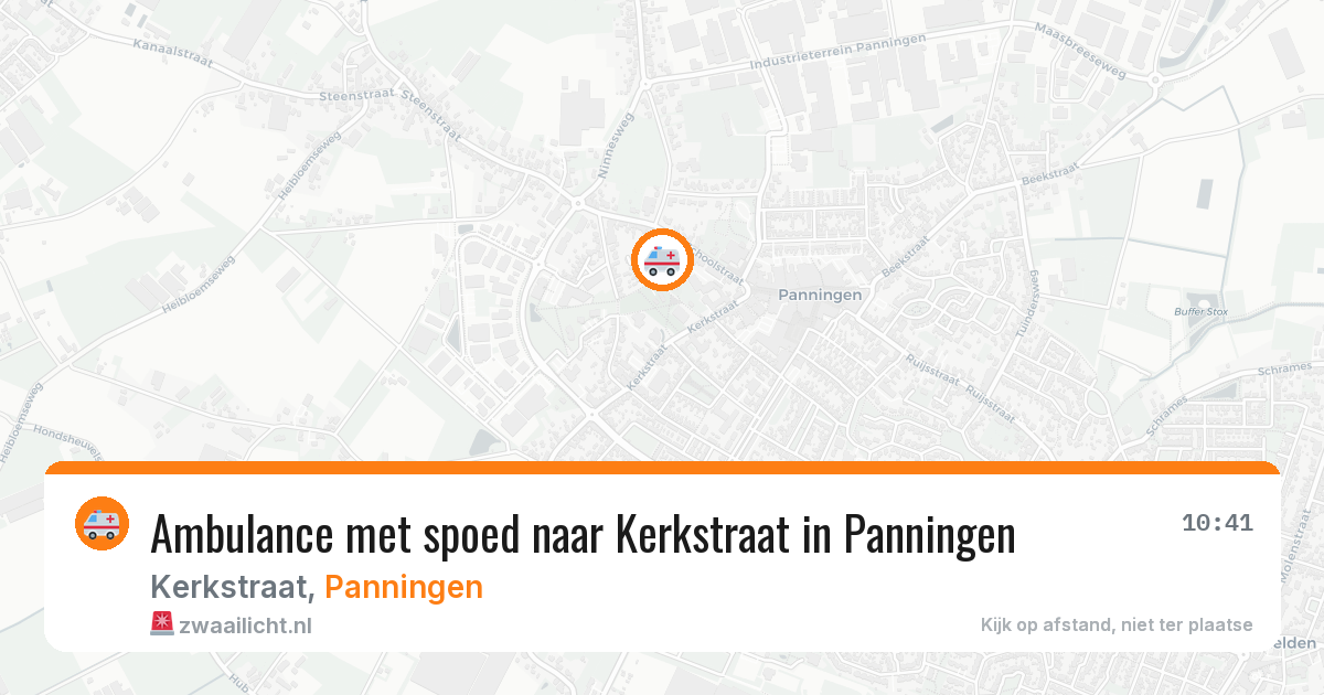 Ambulance met spoed naar Kerkstraat in Panningen — 24 jun 2026