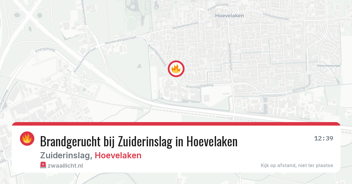 Brandgerucht bij Zuiderinslag in Hoevelaken — 1 jul 2026