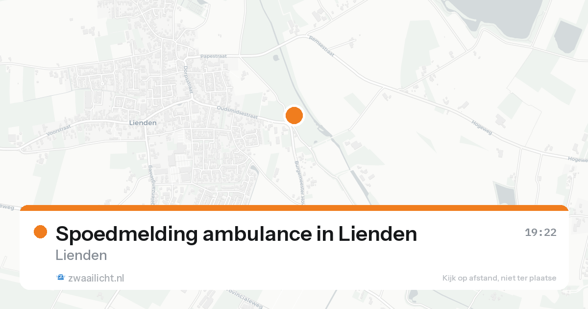 Spoedmelding ambulance in Lienden — 19 aug 2026