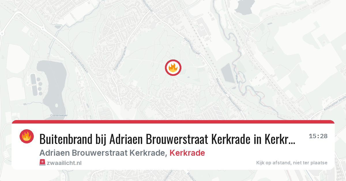 Buitenbrand bij Adriaen Brouwerstraat Kerkrade in Kerkrade — 23 jul 2026