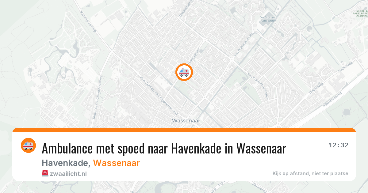 Ambulance met spoed naar Havenkade in Wassenaar — 12 aug 2026
