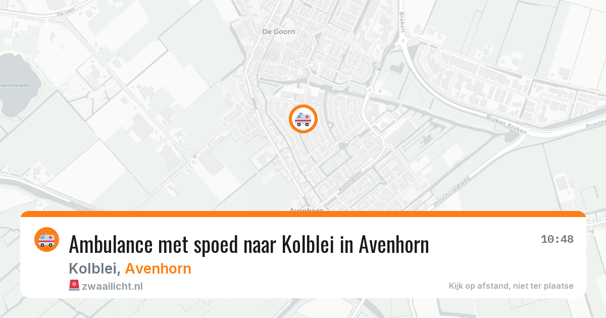 Ambulance met spoed naar Kolblei in Avenhorn — 21 apr 2026