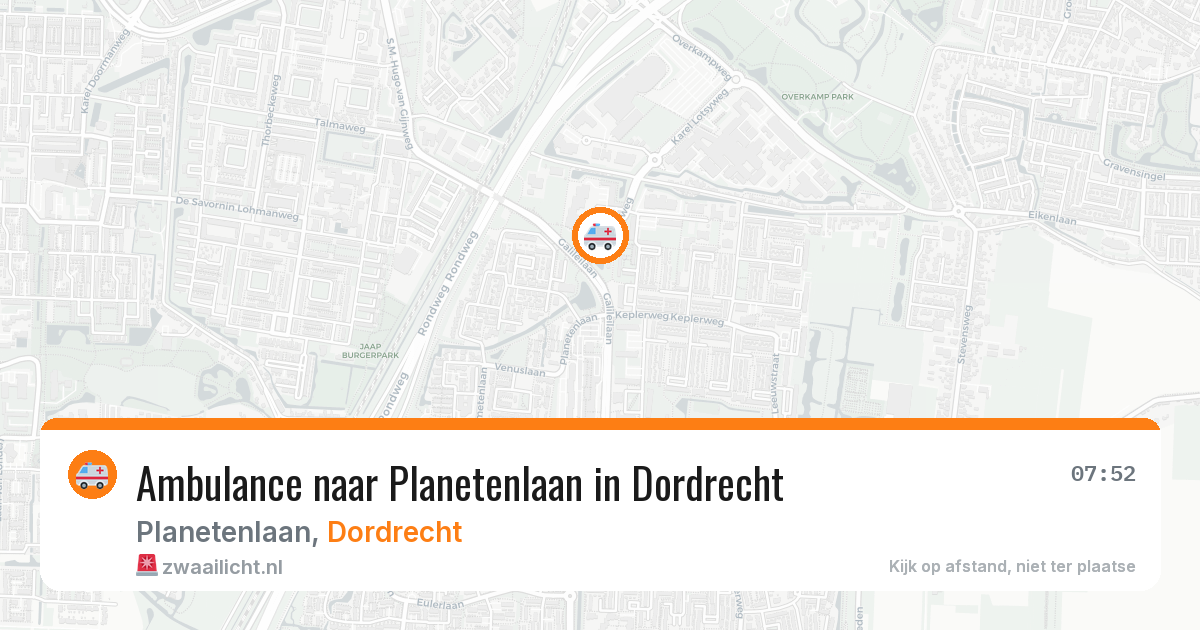 Ambulance naar Planetenlaan in Dordrecht — 18 mrt 2026