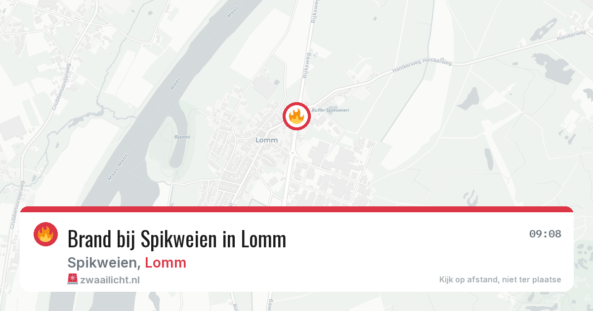 Brand bij Spikweien in Lomm — 25 jun 2026