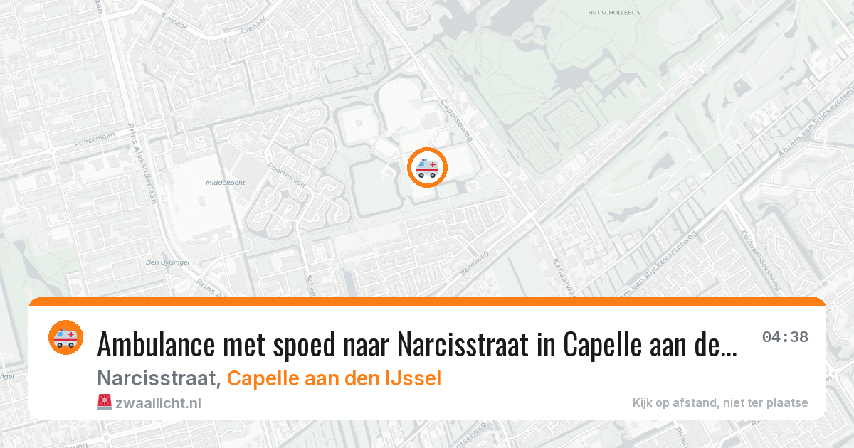 Ambulance met spoed naar Narcisstraat in Capelle aan den IJssel — 17 mei 2026