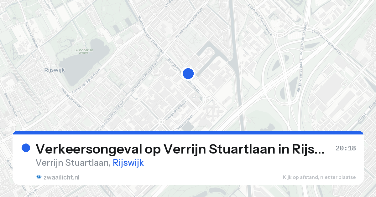 Verkeersongeval op Verrijn Stuartlaan in Rijswijk — 12 mrt 2026