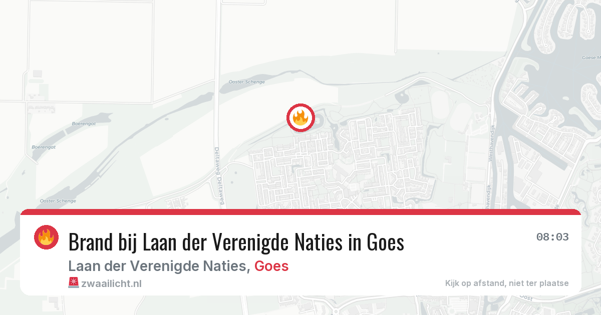 Brand bij Laan der Verenigde Naties in Goes — 26 apr 2026