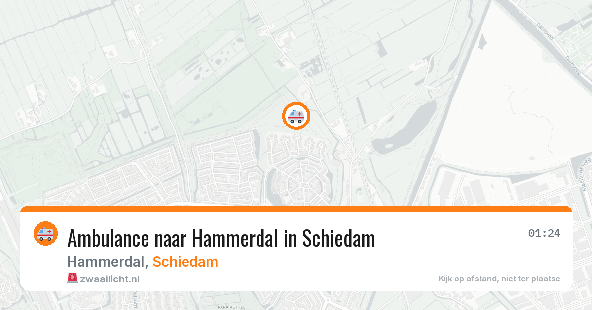 Ambulance naar Hammerdal in Schiedam — 31 mei 2026