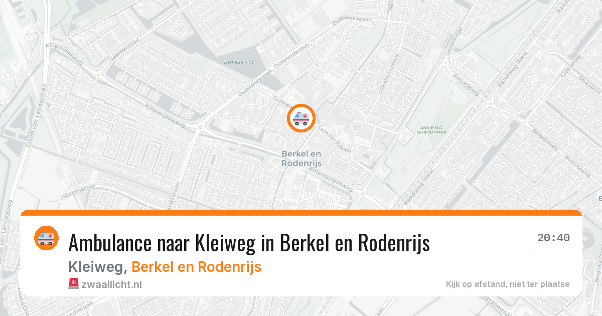 Ambulance naar Kleiweg in Berkel en Rodenrijs — 16 mrt 2026