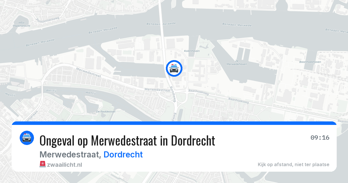 Ongeval op Merwedestraat in Dordrecht — 26 jun 2026