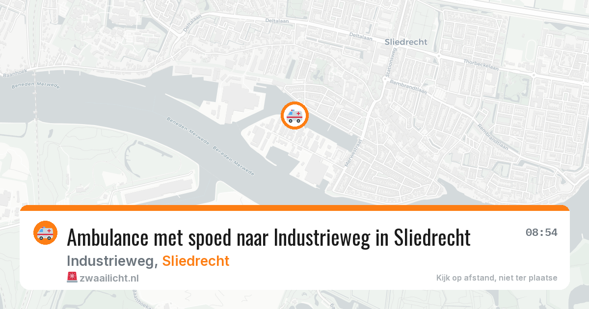 Ambulance met spoed naar Industrieweg in Sliedrecht — 10 jul 2026